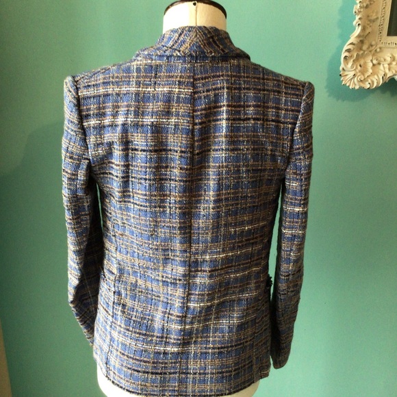 Isabel Marant Etoile Gabe Blue Tweed Jacket 34 - Picture 5 of 7